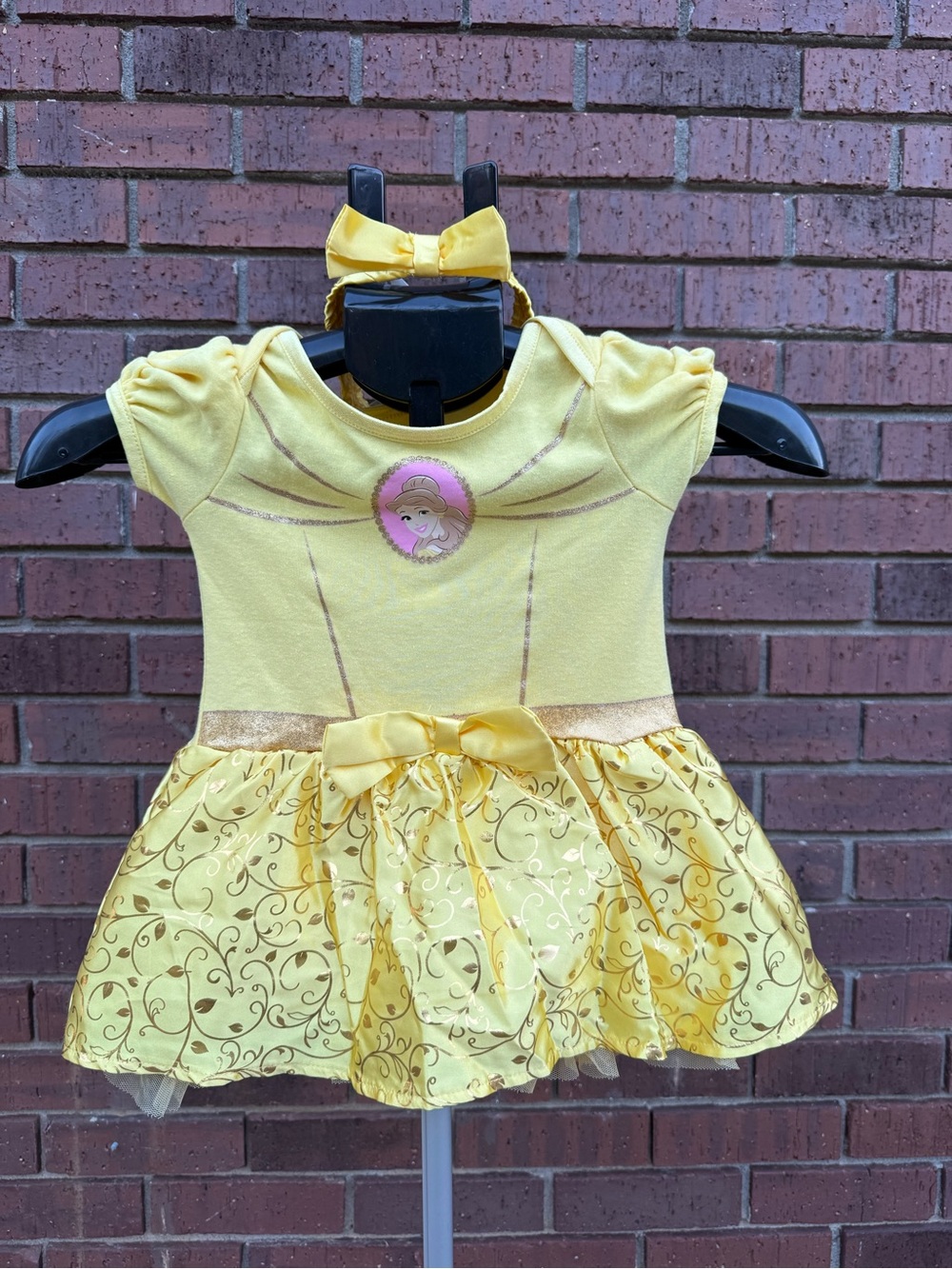 Disney Baby Princess Belle Beauty & the Beast Costume Dress Bodysuit 18-24 Month